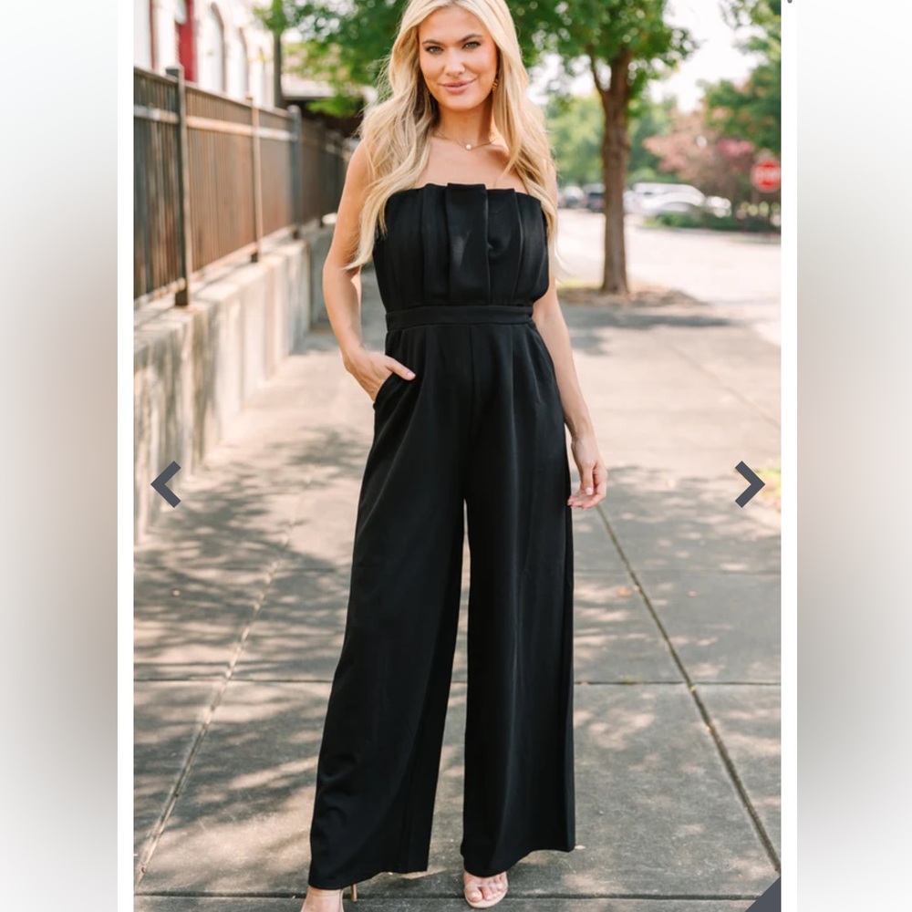 Black Pleated Jumpsuit